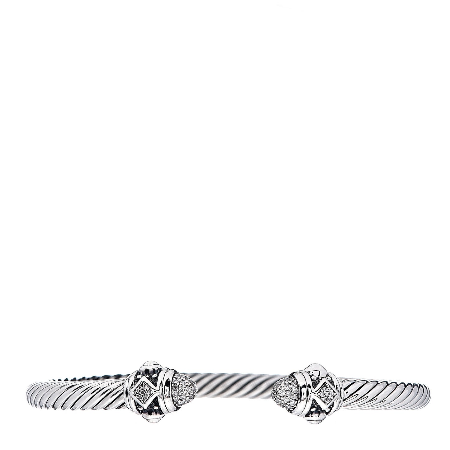 Sterling Silver Diamond 5mm Cable Renaissance Bracelet