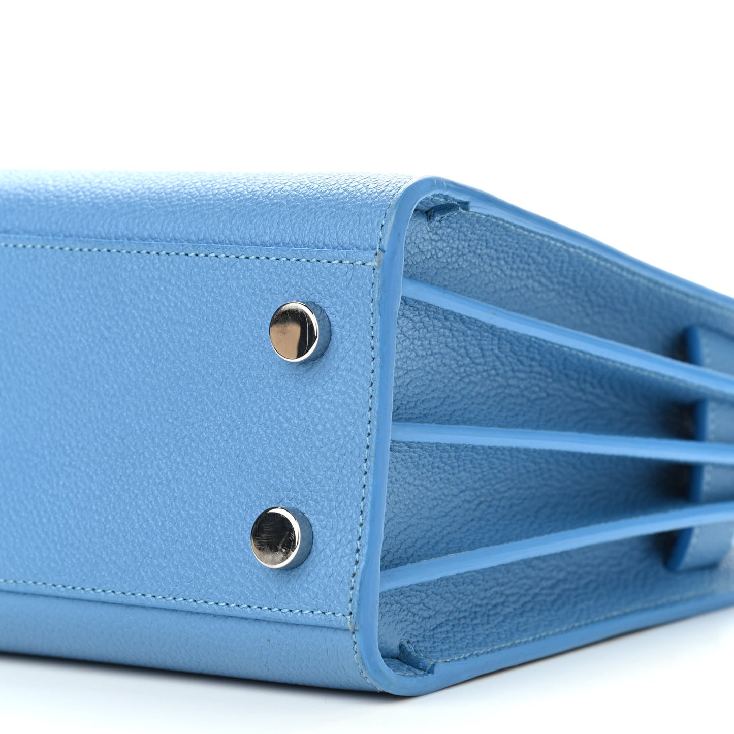 Grained Calfskin Nano Sac De Jour Blue Clair