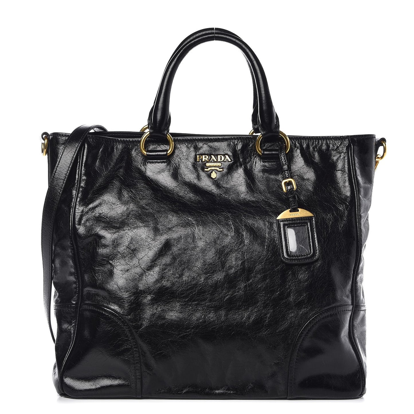 Vitello Shine Tote Black