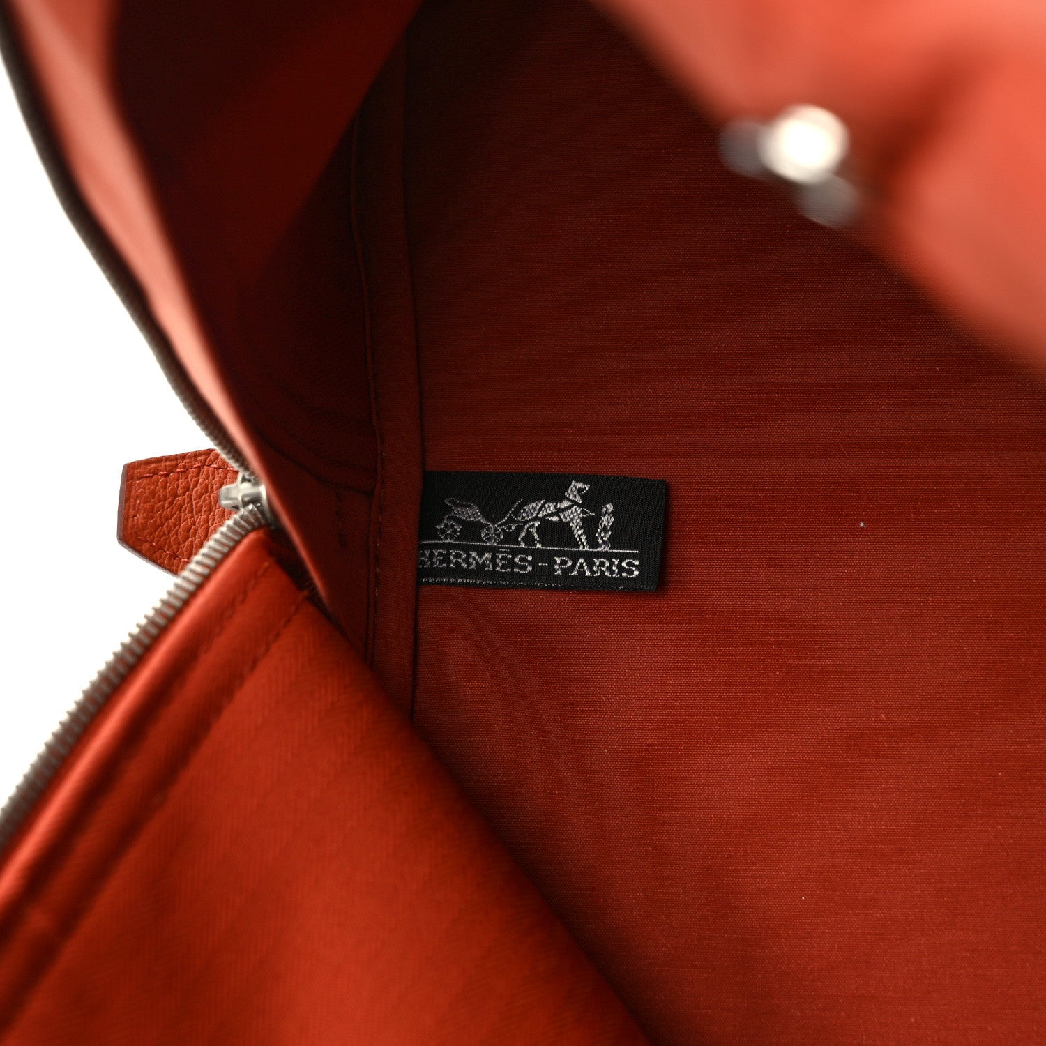 Hermes Buffle Toile Sac A Chien TouTou Brique Potiron 7 of 16