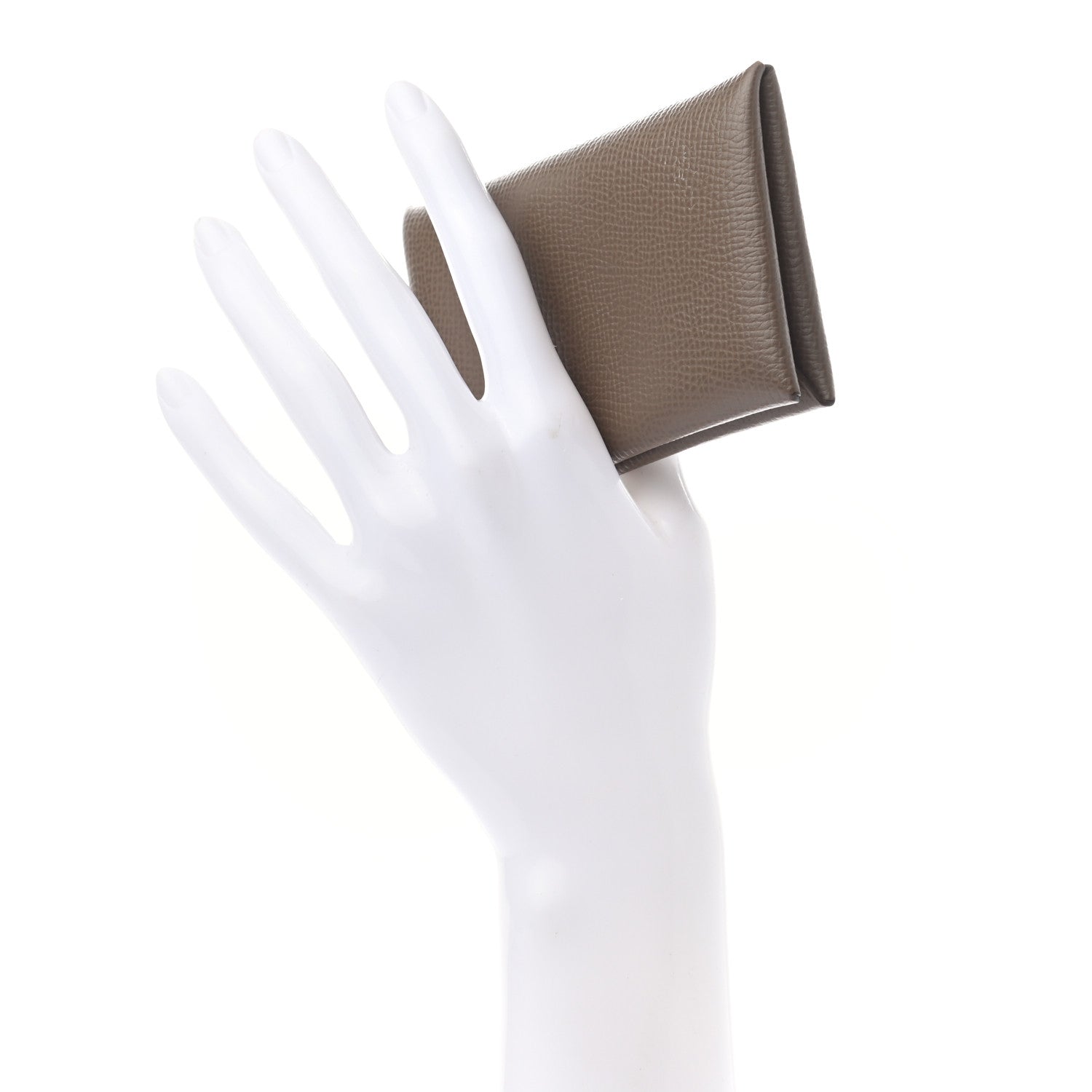 Hermes Epsom Calvi Card Case Etoupe 2 of 7