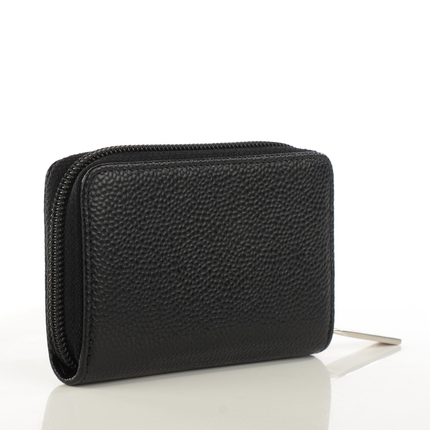Caviar Timeless CC Zip Around Coin Purse Black