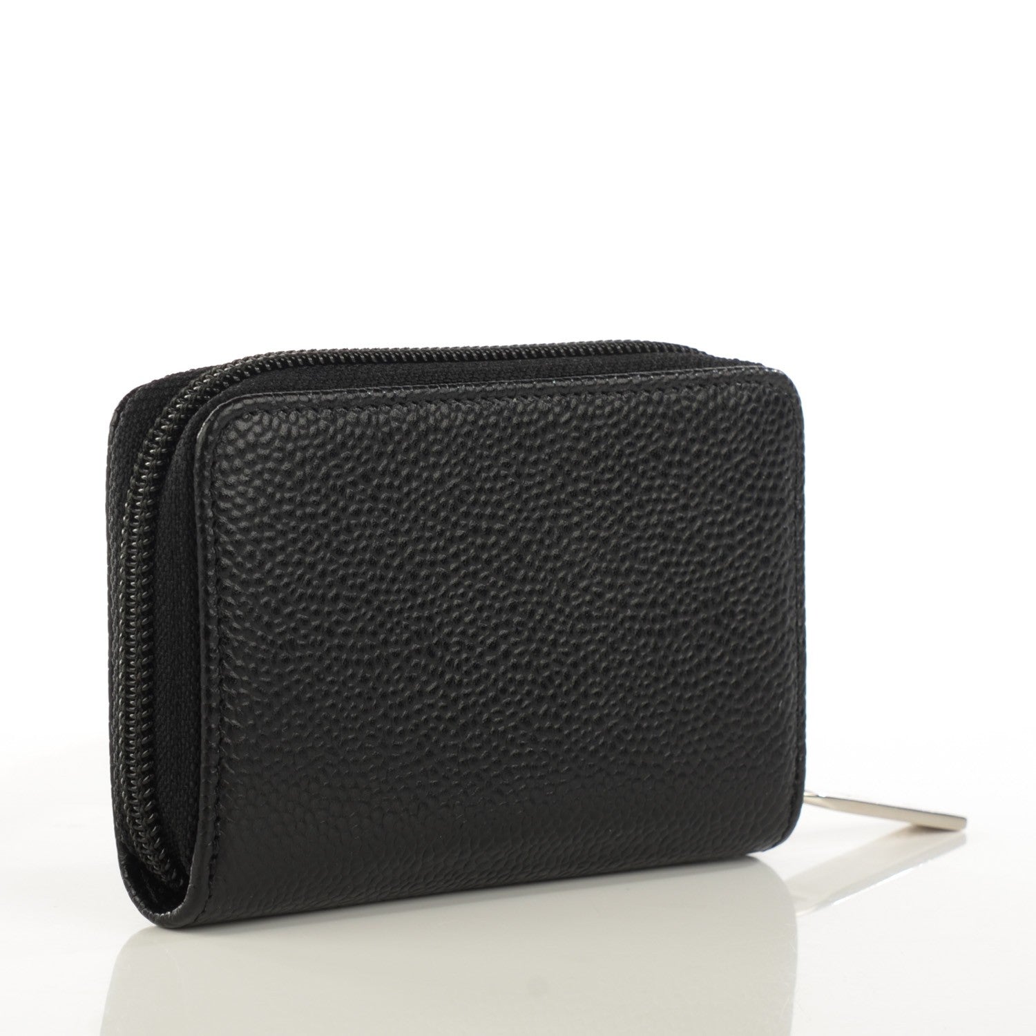 Chanel Caviar Timeless CC Zip Around Coin Purse Black 3 of 7