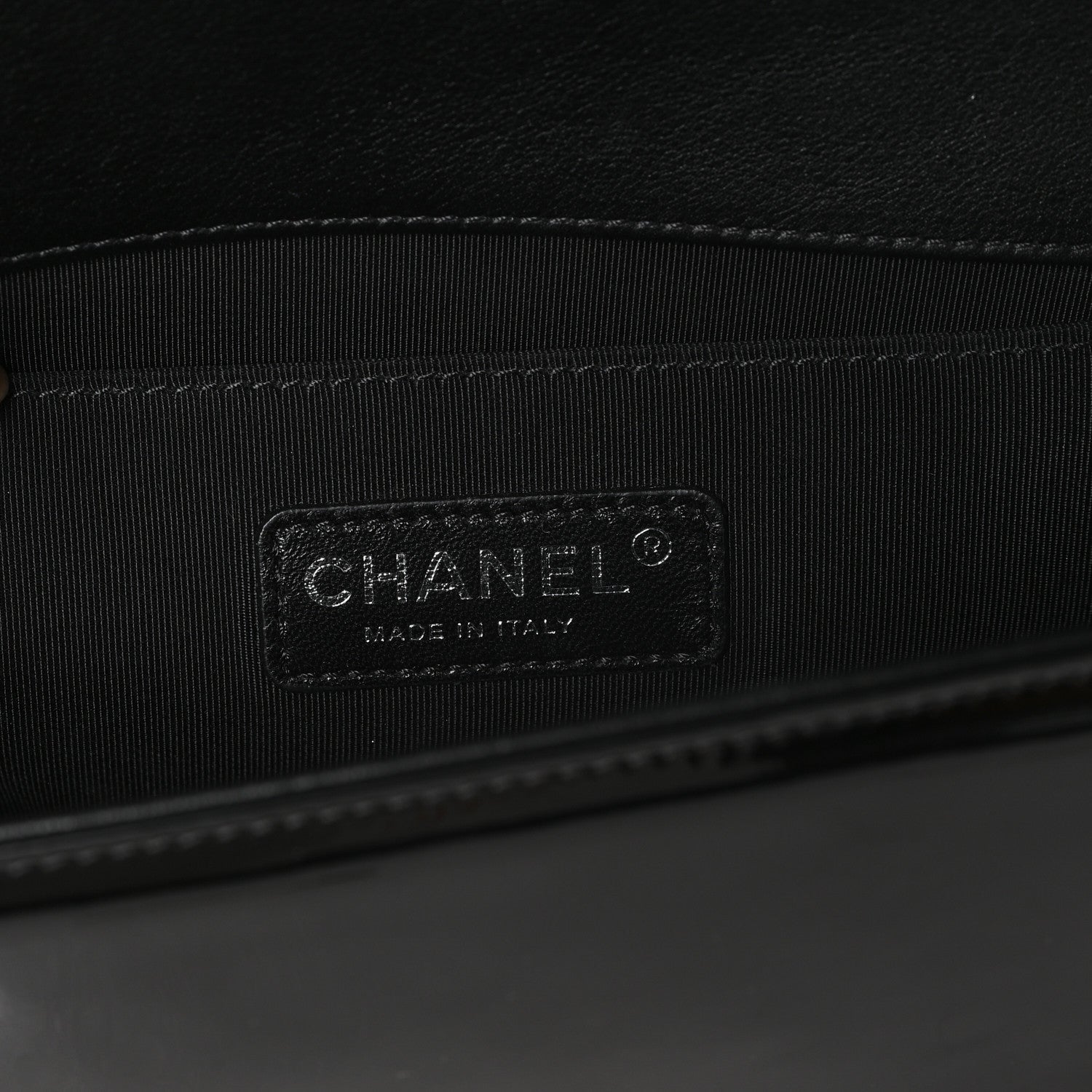 Chanel Patent Calfskin Quilted Medium Plexiglass Boy Flap Black 6 of 10