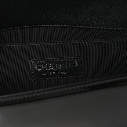 Chanel Patent Calfskin Quilted Medium Plexiglass Boy Flap Black 6 of 10