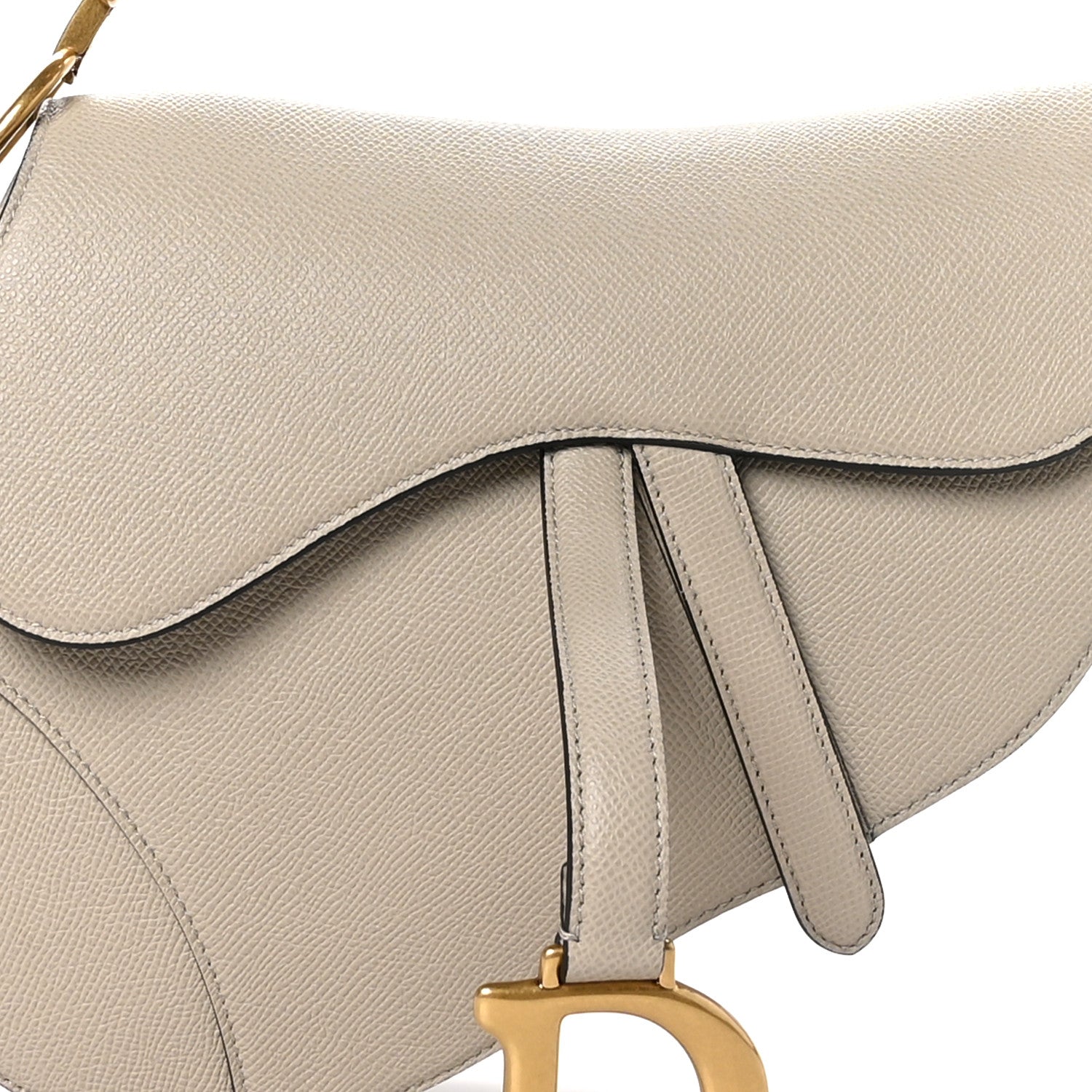 Christian Dior Grained Calfskin Saddle Bag Sand 8 of 10