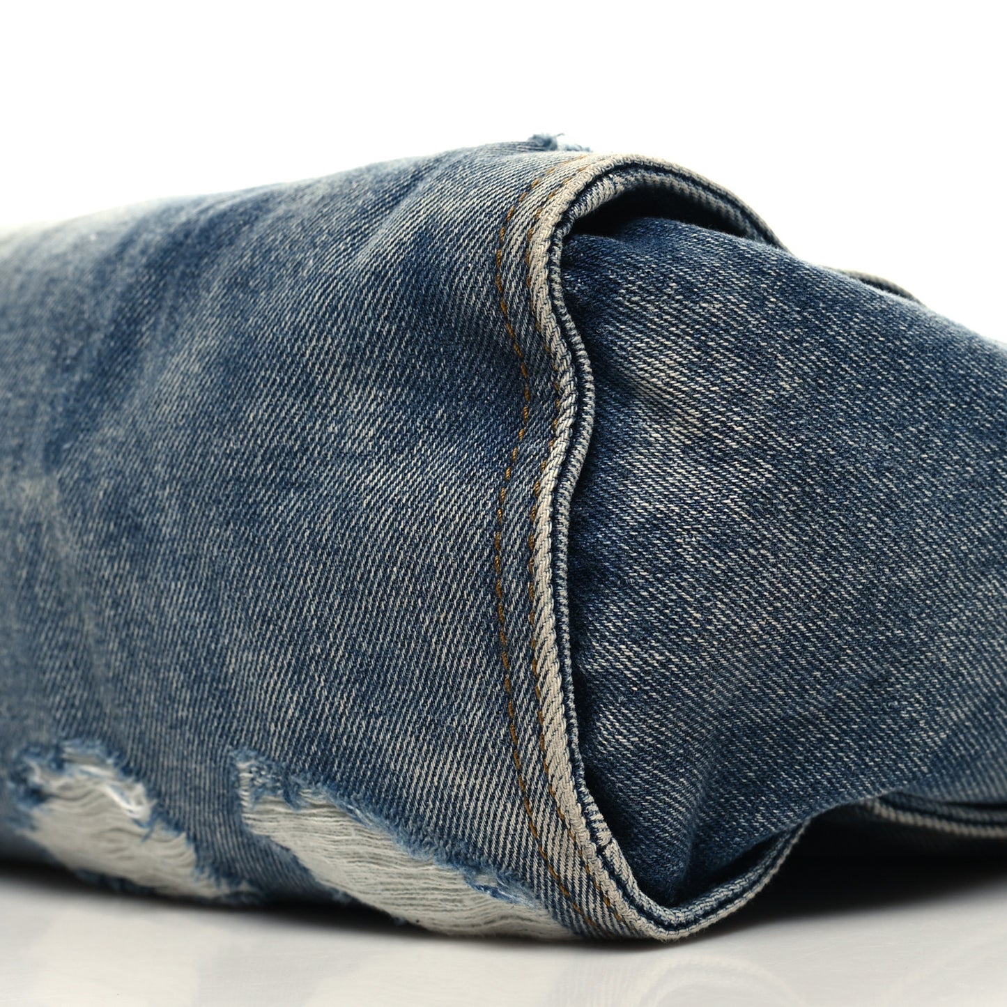 Denim Medium Shopping Bag Distressed Blue