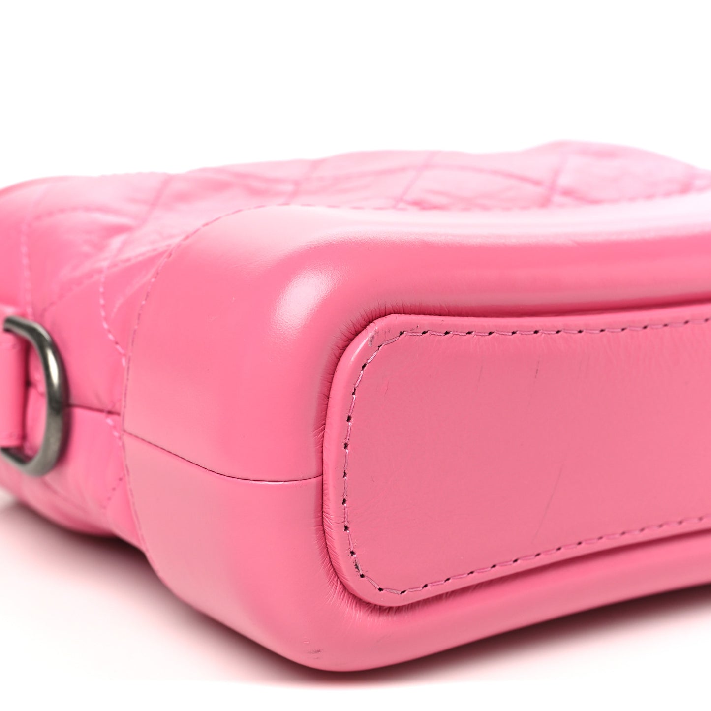 Aged Calfskin Quilted Small Gabrielle Hobo Pink