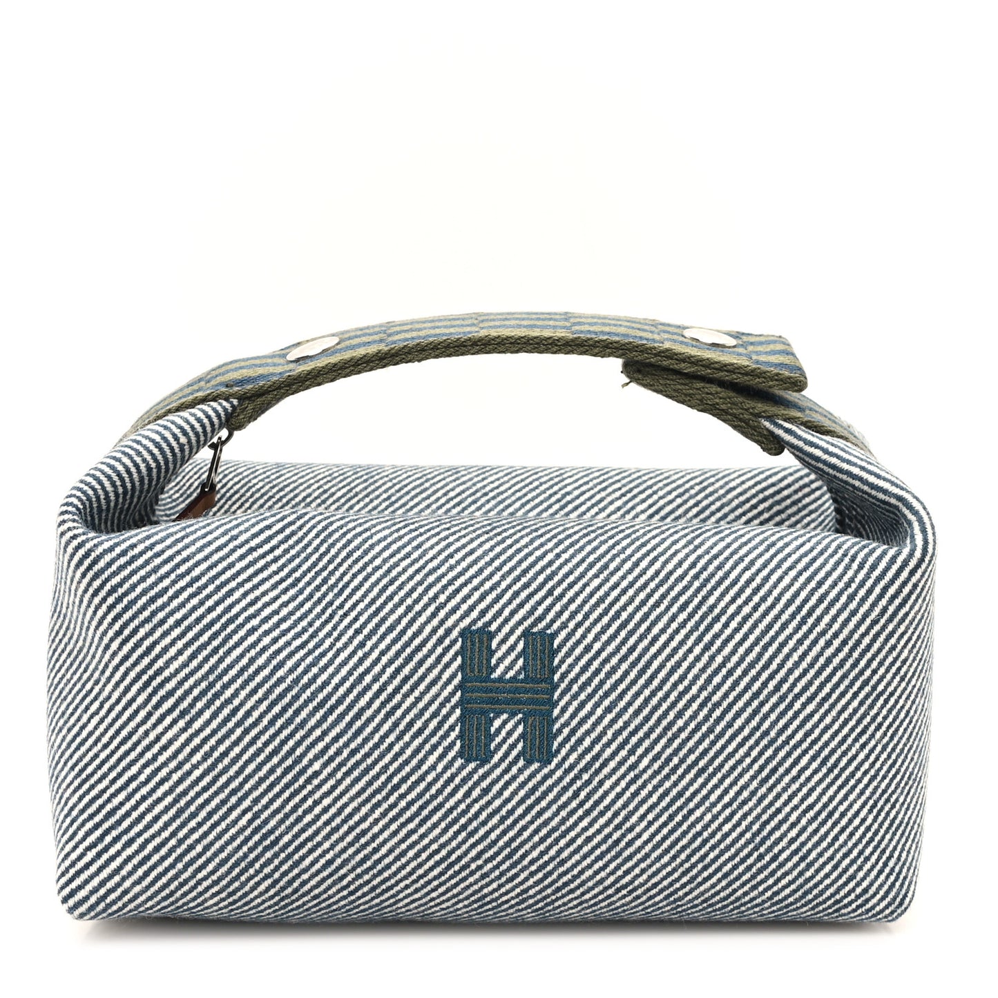 Wool Small Bride-A-Brac H Natte Pouch Bleu Abysse