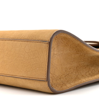 Saint Laurent Smooth Calfskin Suede Crocodile Embossed Manhattan Shoulder Bag Tan 9 of 12