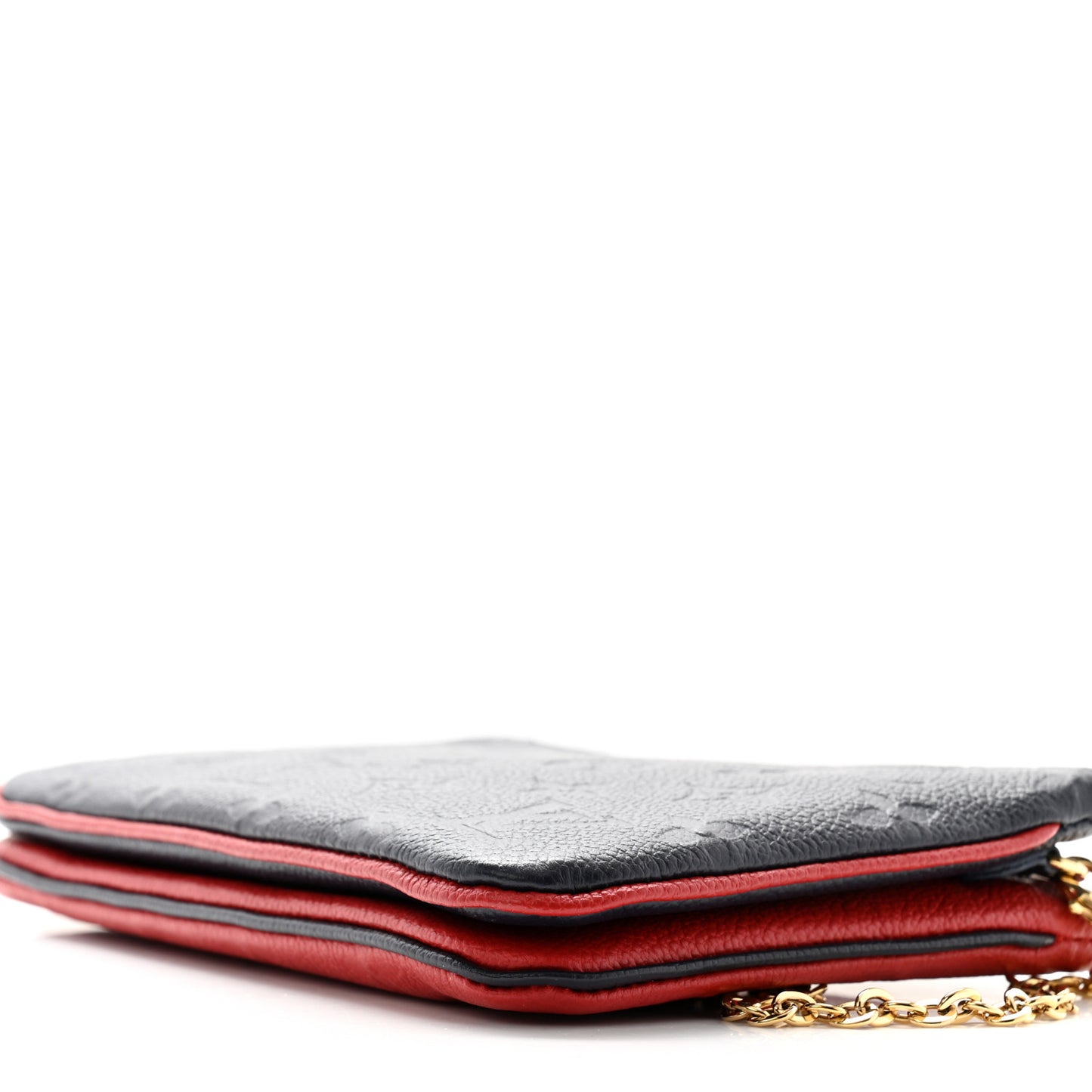 Empreinte Double Zip Pochette Marine Rouge