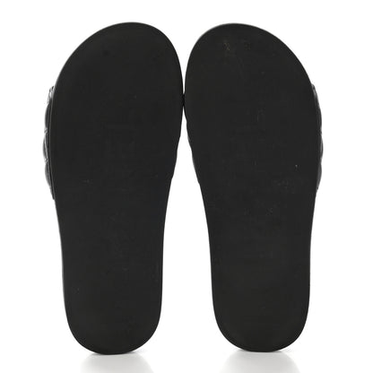 Chanel Lambskin Quilted CC Mules Sandals 38 Black 5 of 12