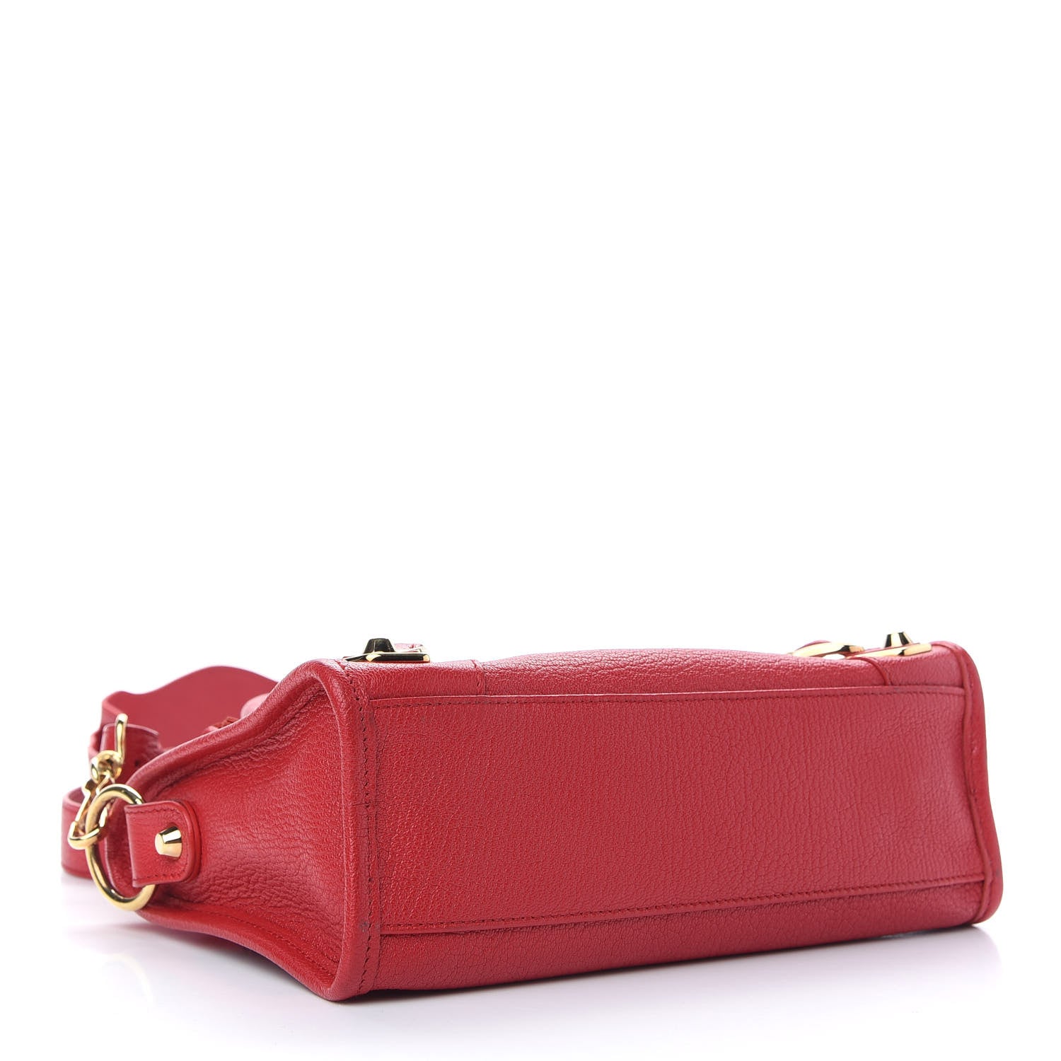 Balenciaga Chevre Gold Metallic Edge Hardware Mini City Rouge Grenade 4 of 12