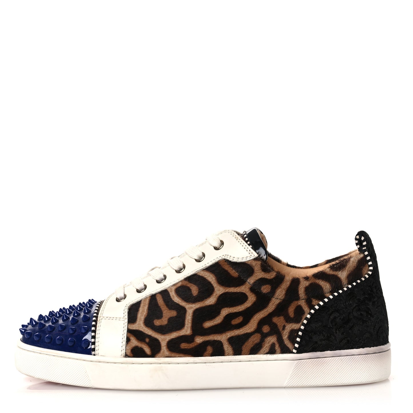 Calfskin Patent Spikes Mens Loubikick Flat Sneakers 45 Multi