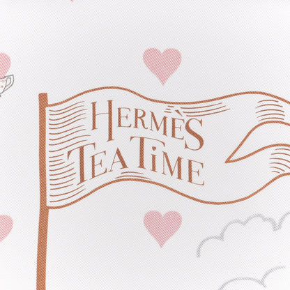 Hermes Silk Hermes Tea Time Scarf 70 Rose Pale Beige 3 of 6