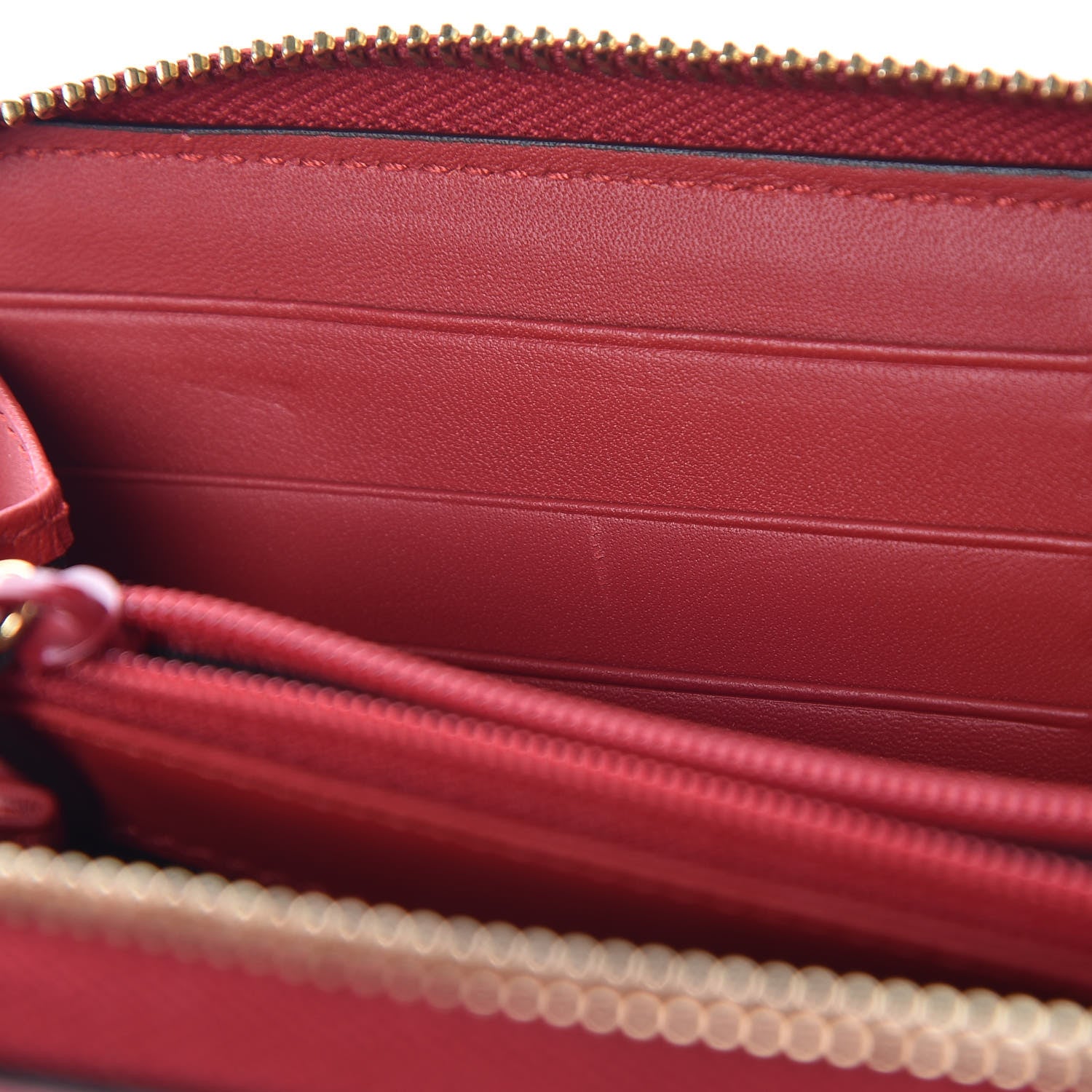 Gucci Calfskin Sylvie Zip Around Wallet Hibiscus Red 9 of 11