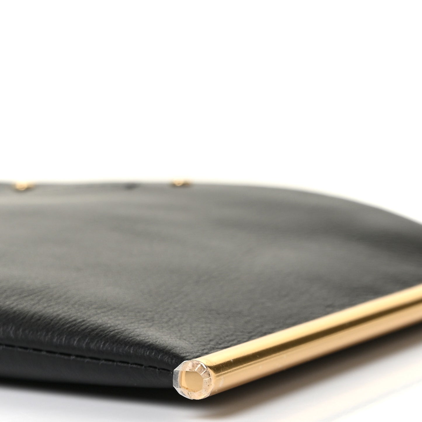 Calfskin Mini Roy Chain Pouch Black