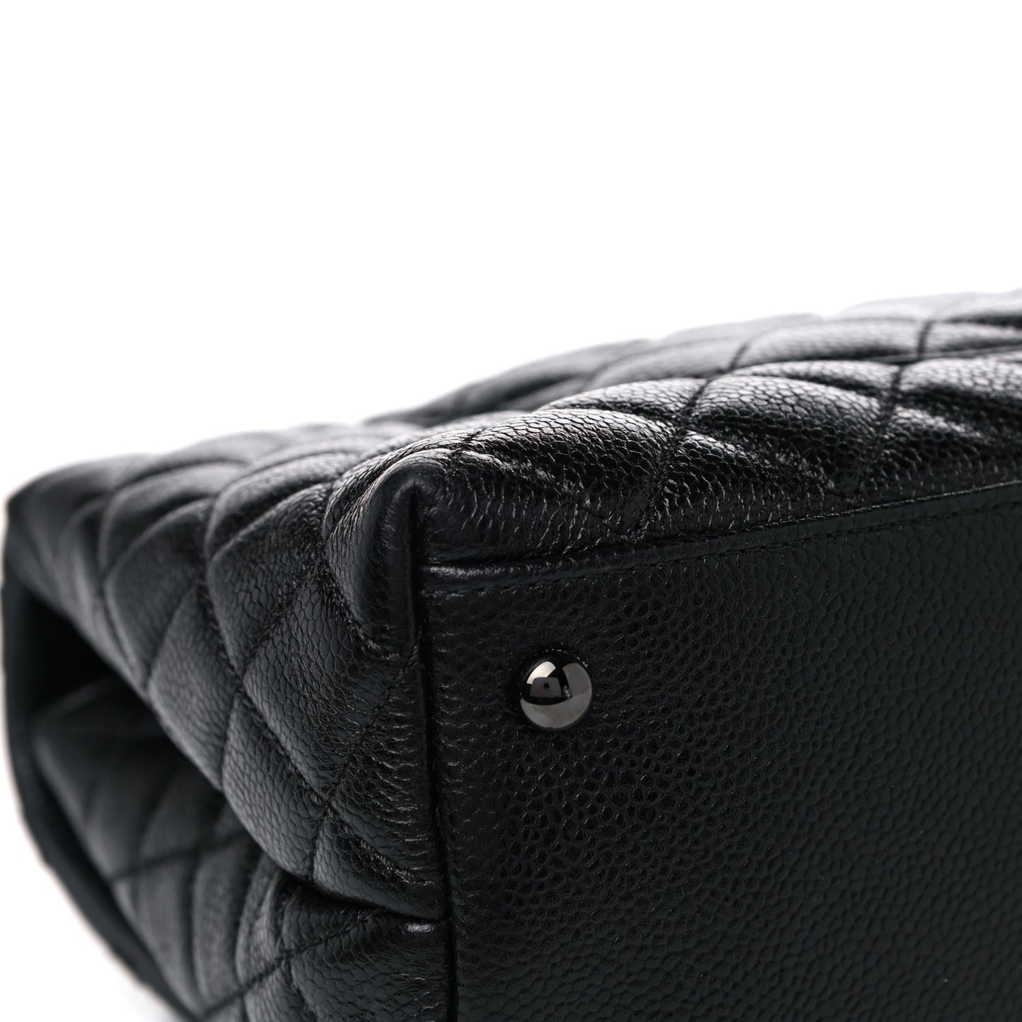 Caviar Quilted Small Coco Handle Flap So Black