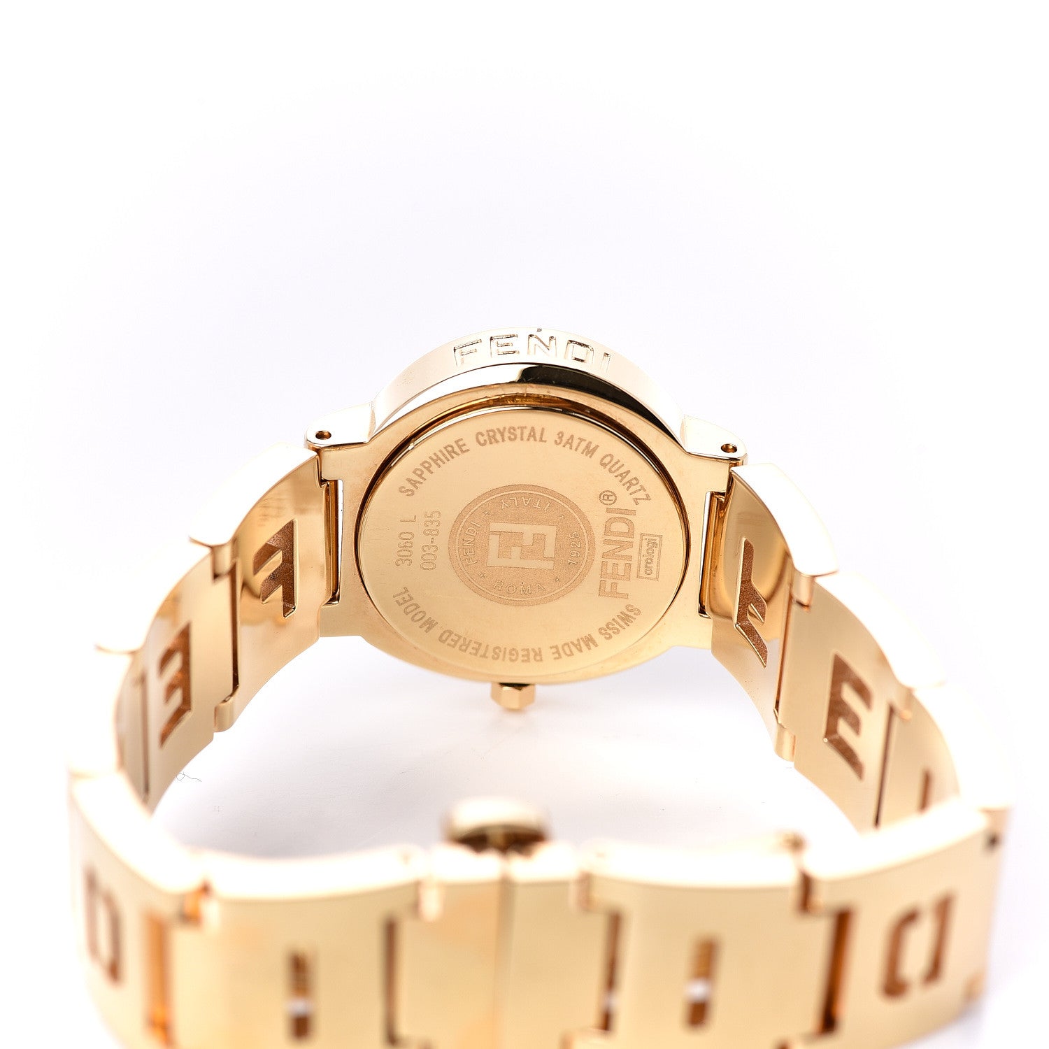 Fendi Stainless Steel 24mm 3060L Stella Quartz Watch Black 5 of 6