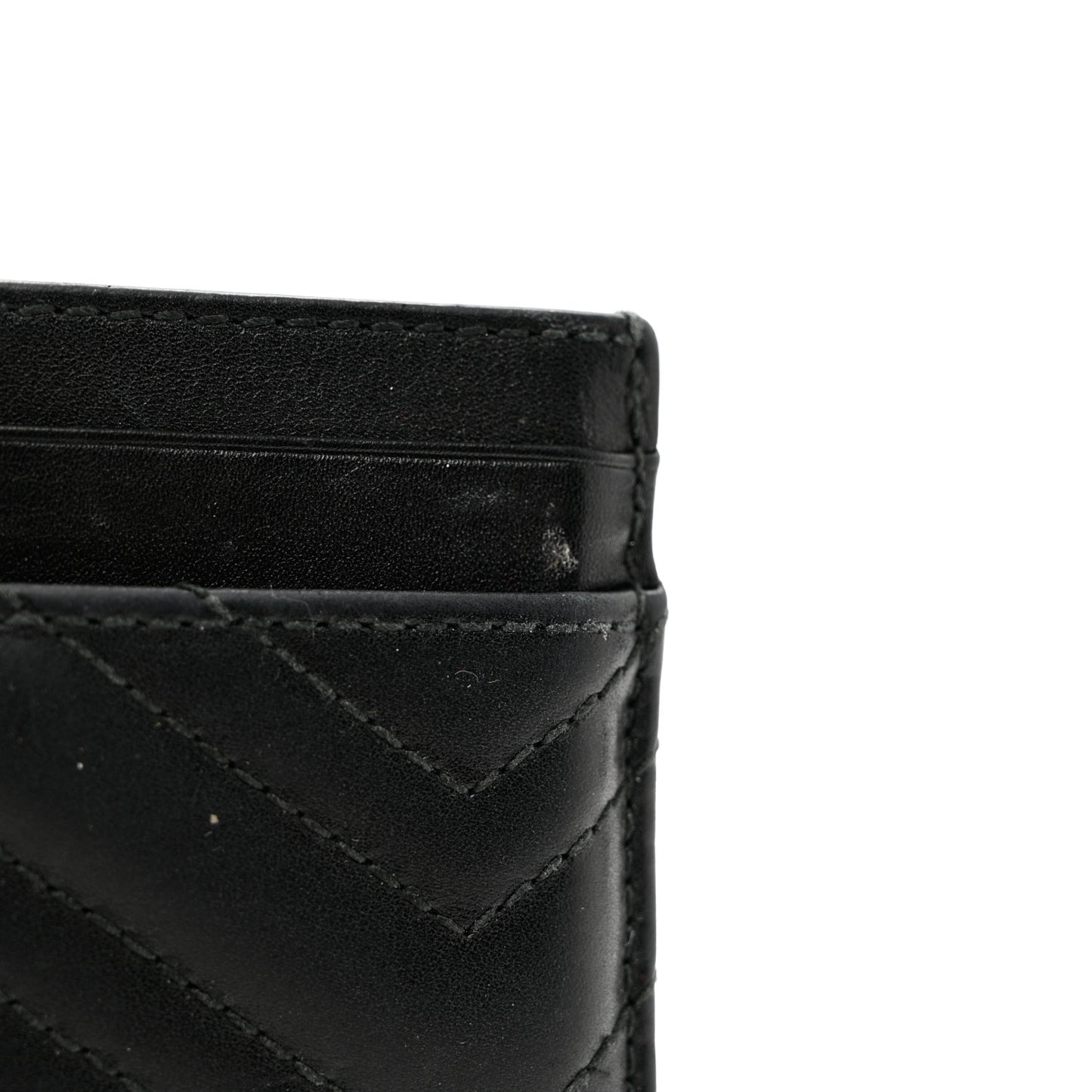Calfskin Matelasse GG Marmont Card Holder Black