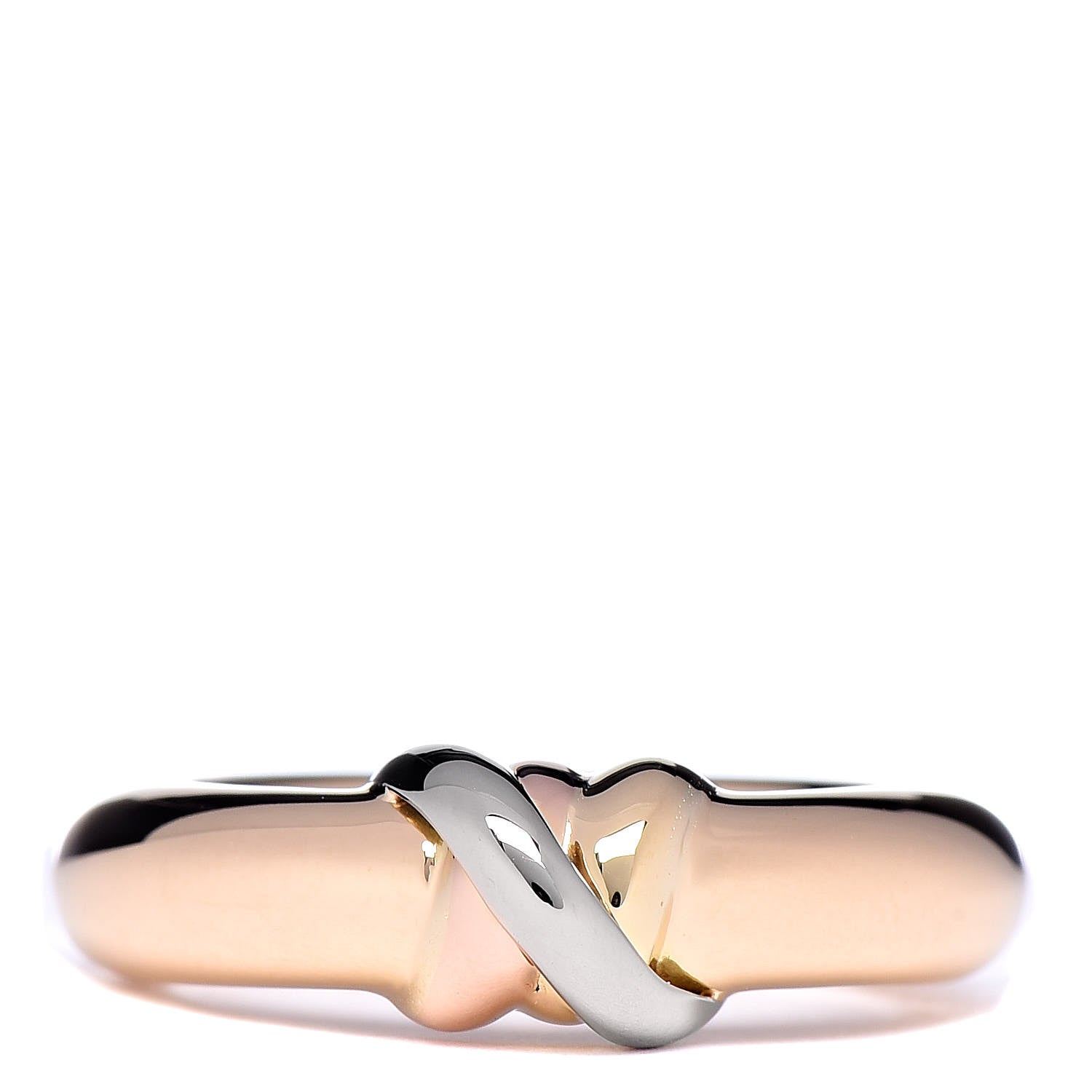 Cartier 18K Yellow White Pink Gold Trinity Band Ring 49 4.75 1 of 9