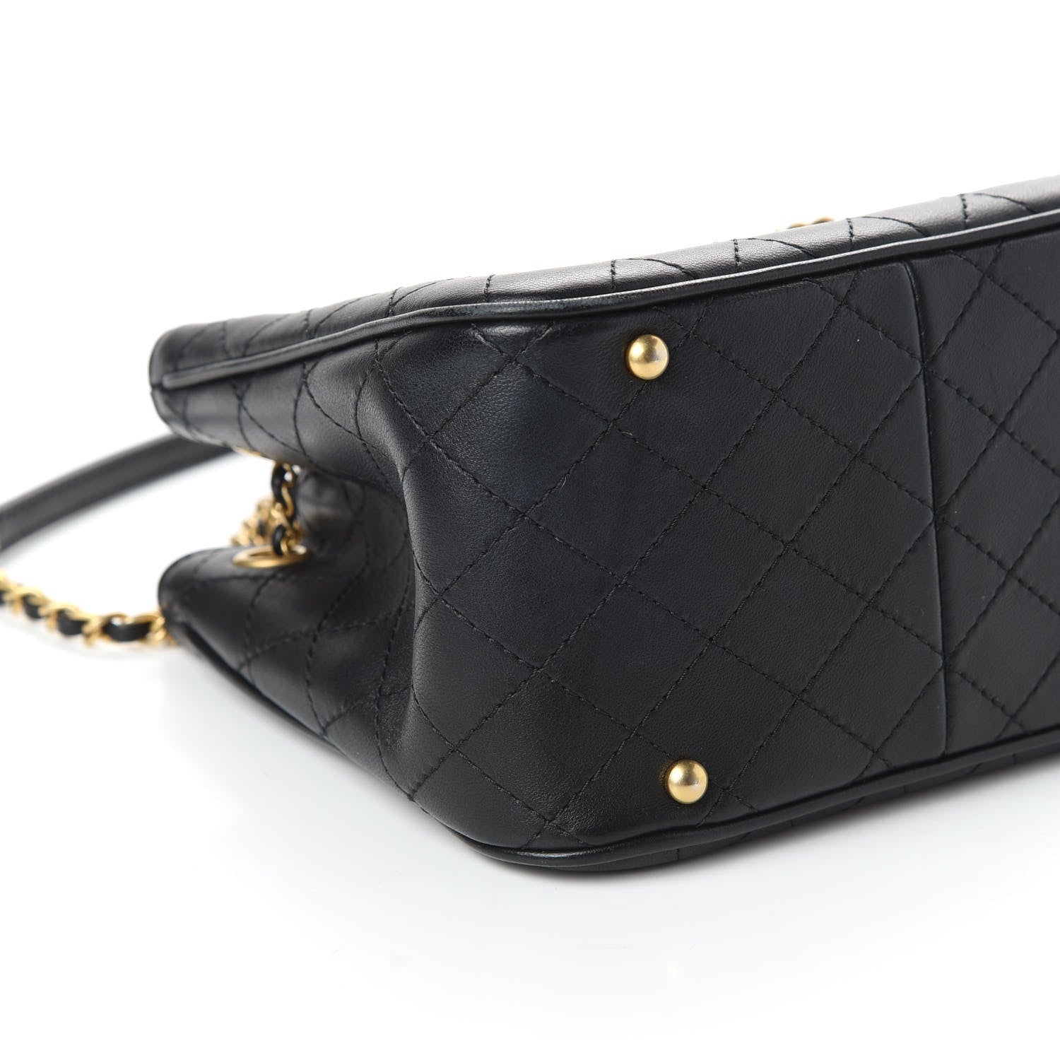 Chanel Calfskin Stitched Small Egyptian Amulet Drawstring Bag Black 6 of 11