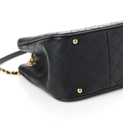 Chanel Calfskin Stitched Small Egyptian Amulet Drawstring Bag Black 6 of 11