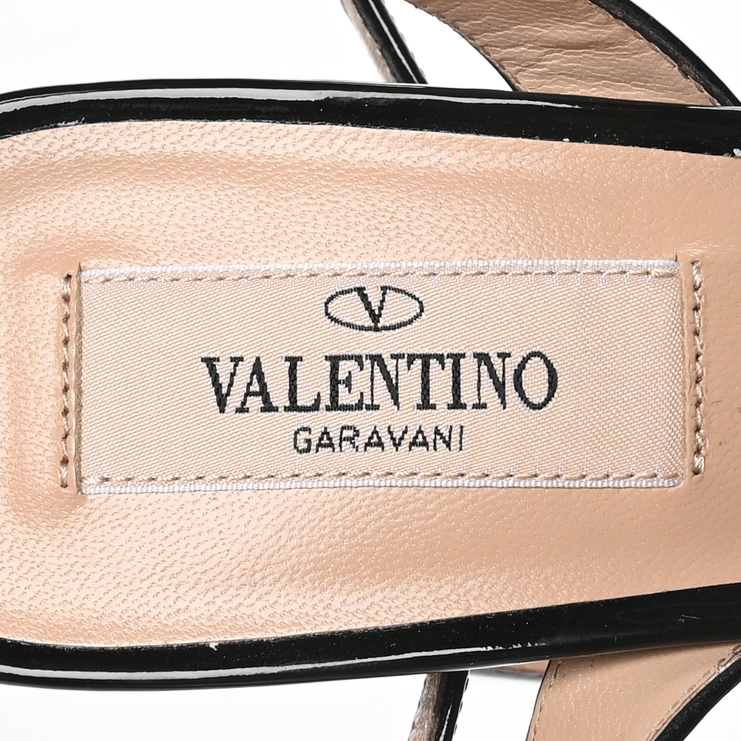 Valentino Garavani Patent V-Rivet Ankle Strap 90mm Sandals 37.5 Black 6 of 8