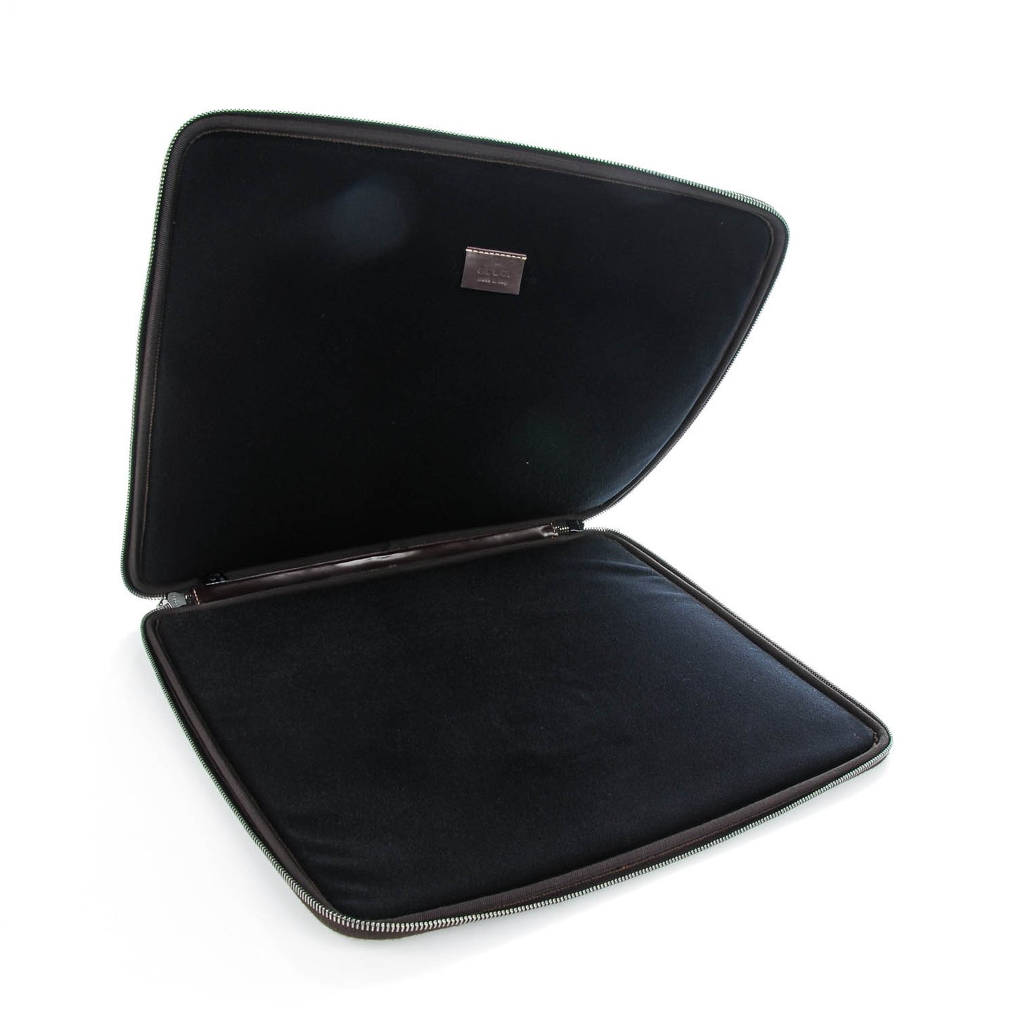 GG Plus Monogram Medium Interlocking G Laptop Case Dark Brown