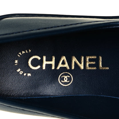 Chanel Lambskin Quilted CC Turnlock Loafers 36.5 Navy 7 of 11
