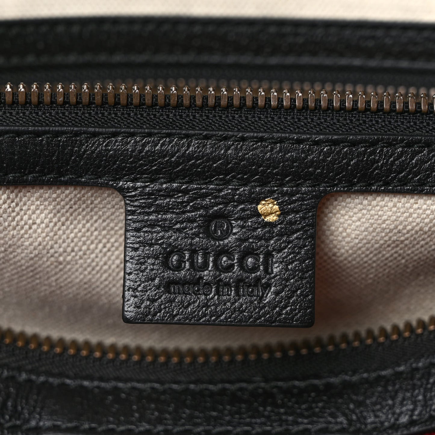 Velvet GG Monogram Textured Calfskin Web Medium Duffle Bag Red Cipria Black