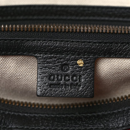 Gucci Velvet GG Monogram Textured Calfskin Web Medium Duffle Bag Red Cipria Black 6 of 11