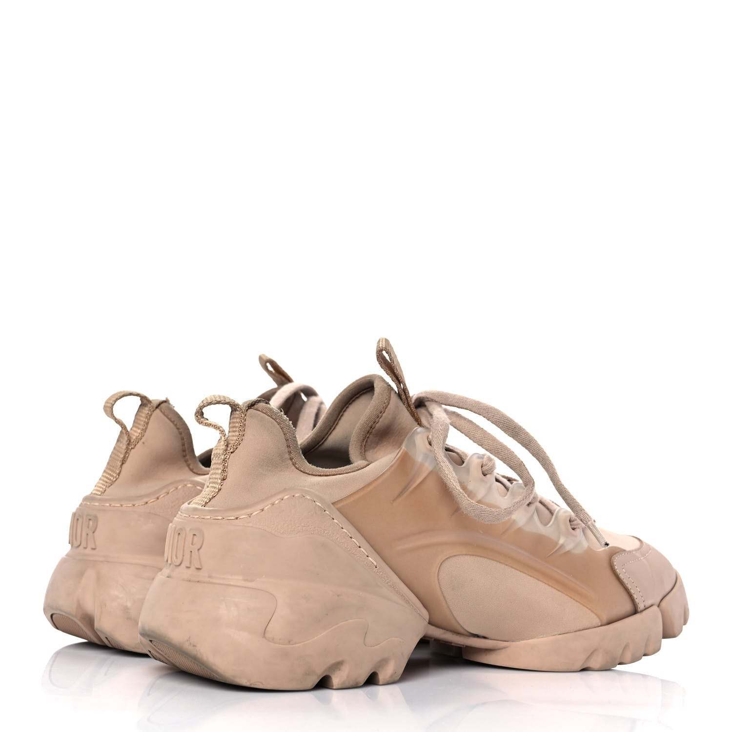 Christian Dior Neoprene Rubber Womens D-Connect Sneakers 37.5 Nude 4 of 7