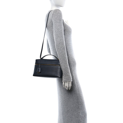 Loro Piana Grained Calfskin Extra Bag L27 Navy 2 of 9