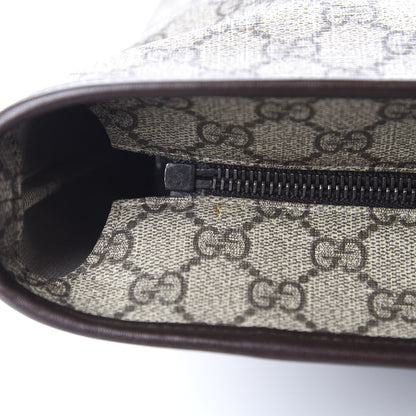 Gucci GG Supreme Monogram Medium Zippered Shopping Tote Dark Brown 11 of 12