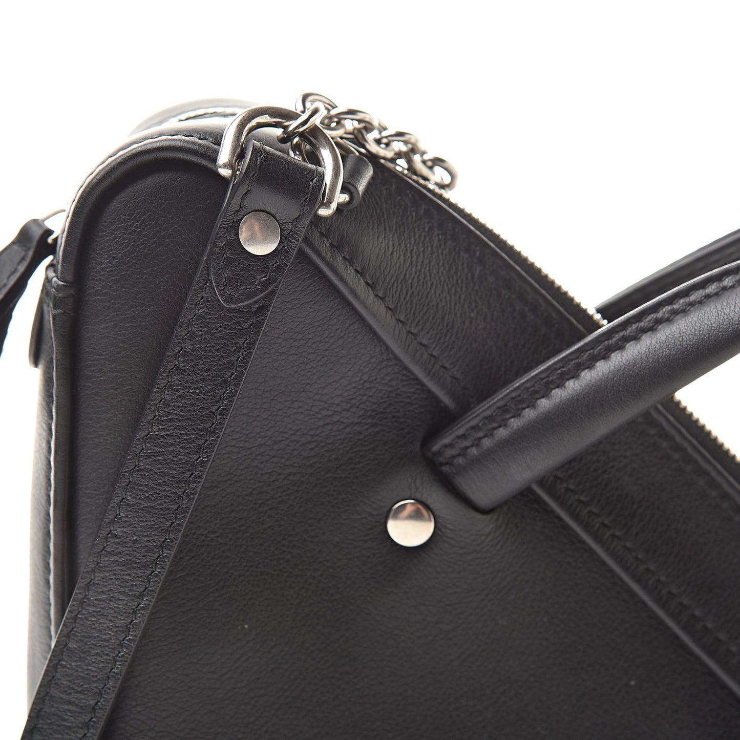 Calfskin XS Triangle Chain Duffle Black
