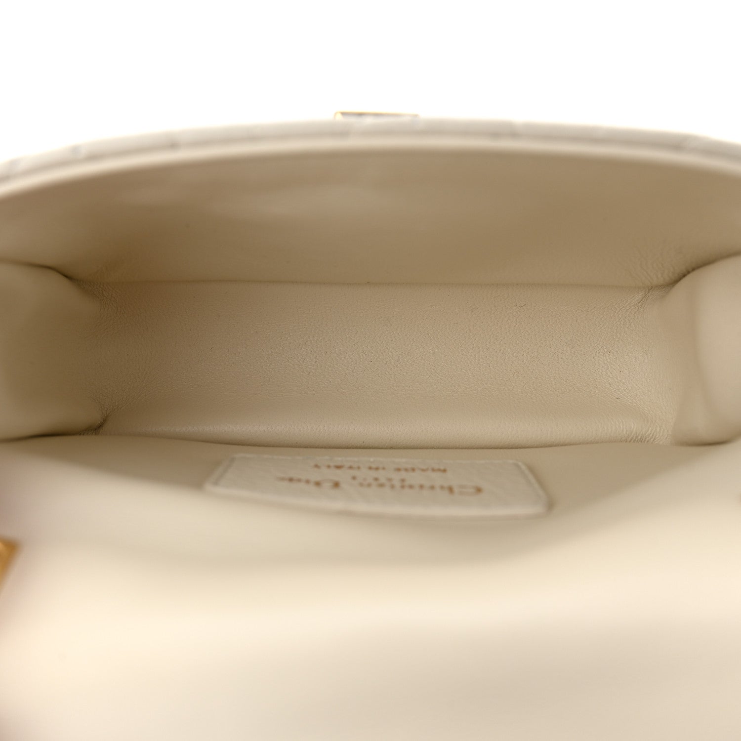 Christian Dior Supple Calfskin Cannage Dioramour Micro Caro Bag Latte 4 of 8