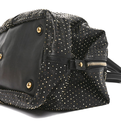 Saint Laurent Calfskin Rock Studded Easy Sac Black 10 of 11