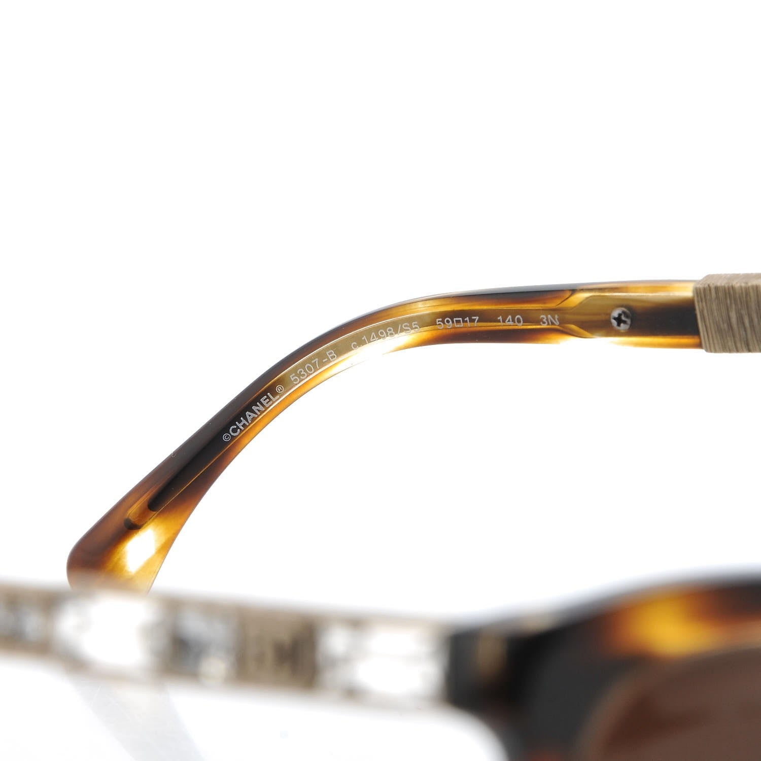 Chanel Crystal Baguette Cat Eye Bijou Sunglasses 5307-B Tortoise 6 of 7