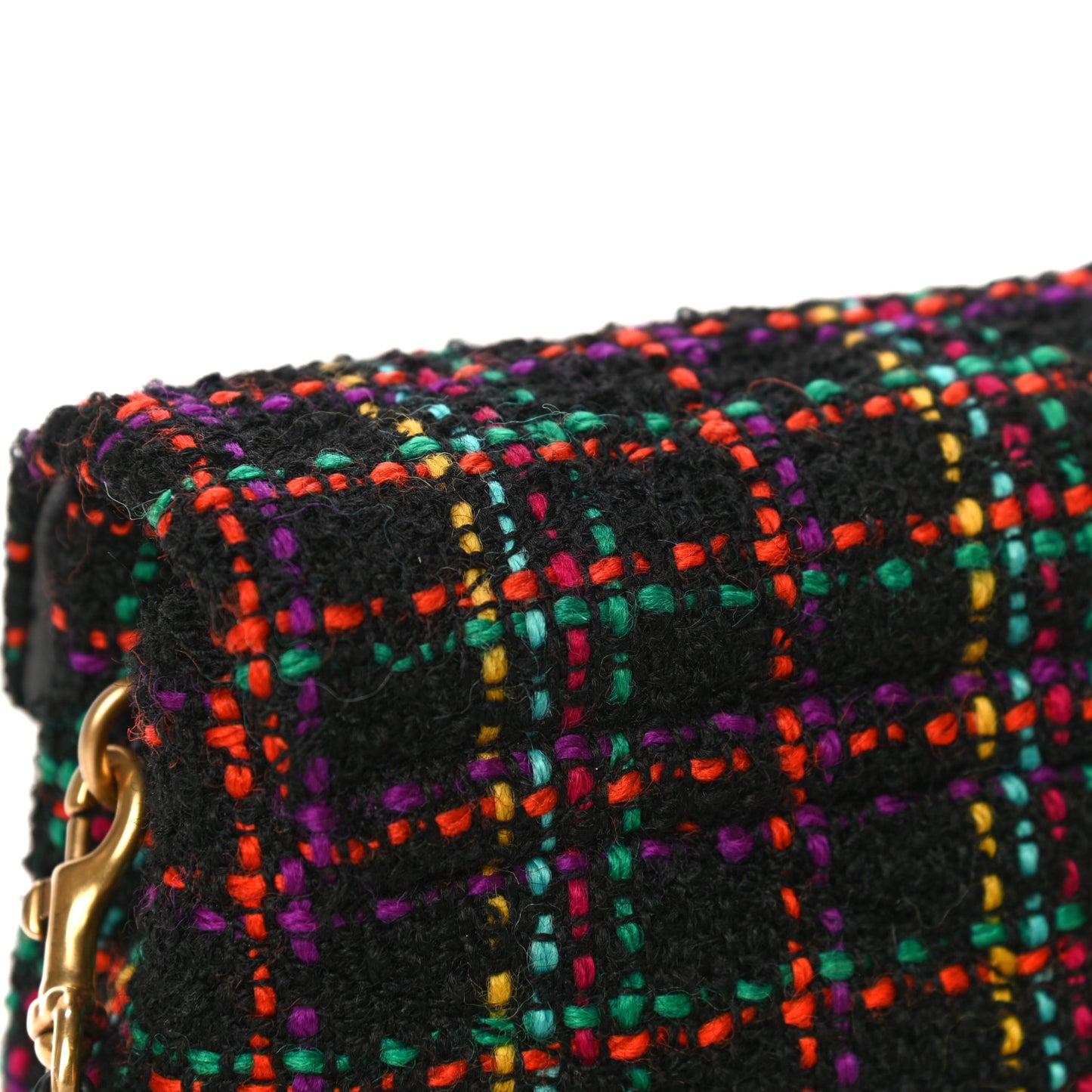 Tweed Toy Loulou Shoulder Bag Black