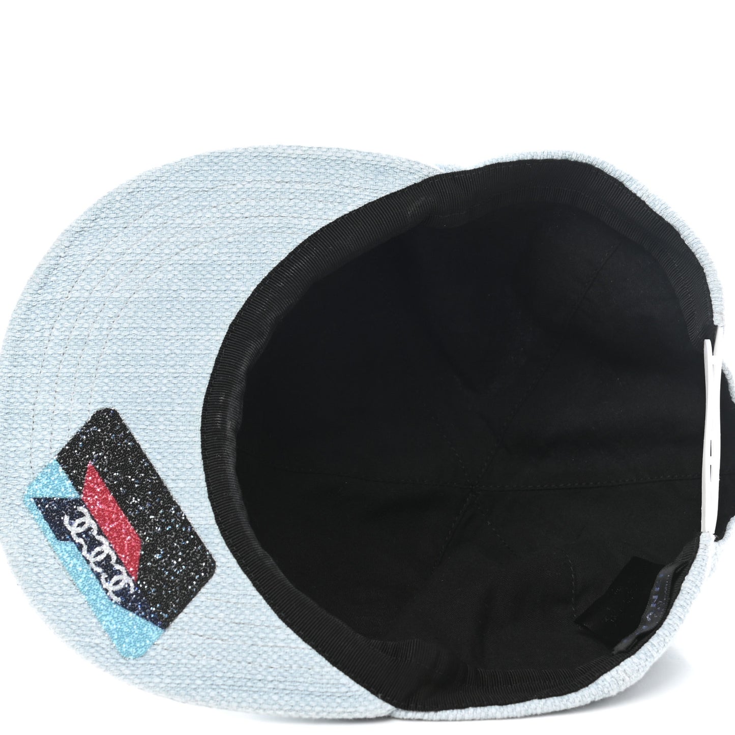 Tweed Sequin Airline CC Cap Hat Light Blue