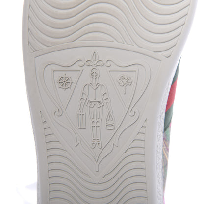 Gucci GG Supreme Monogram Flora Web Womens Ace Sneakers 38.5 Beige Multicolor Rosso 8 of 10