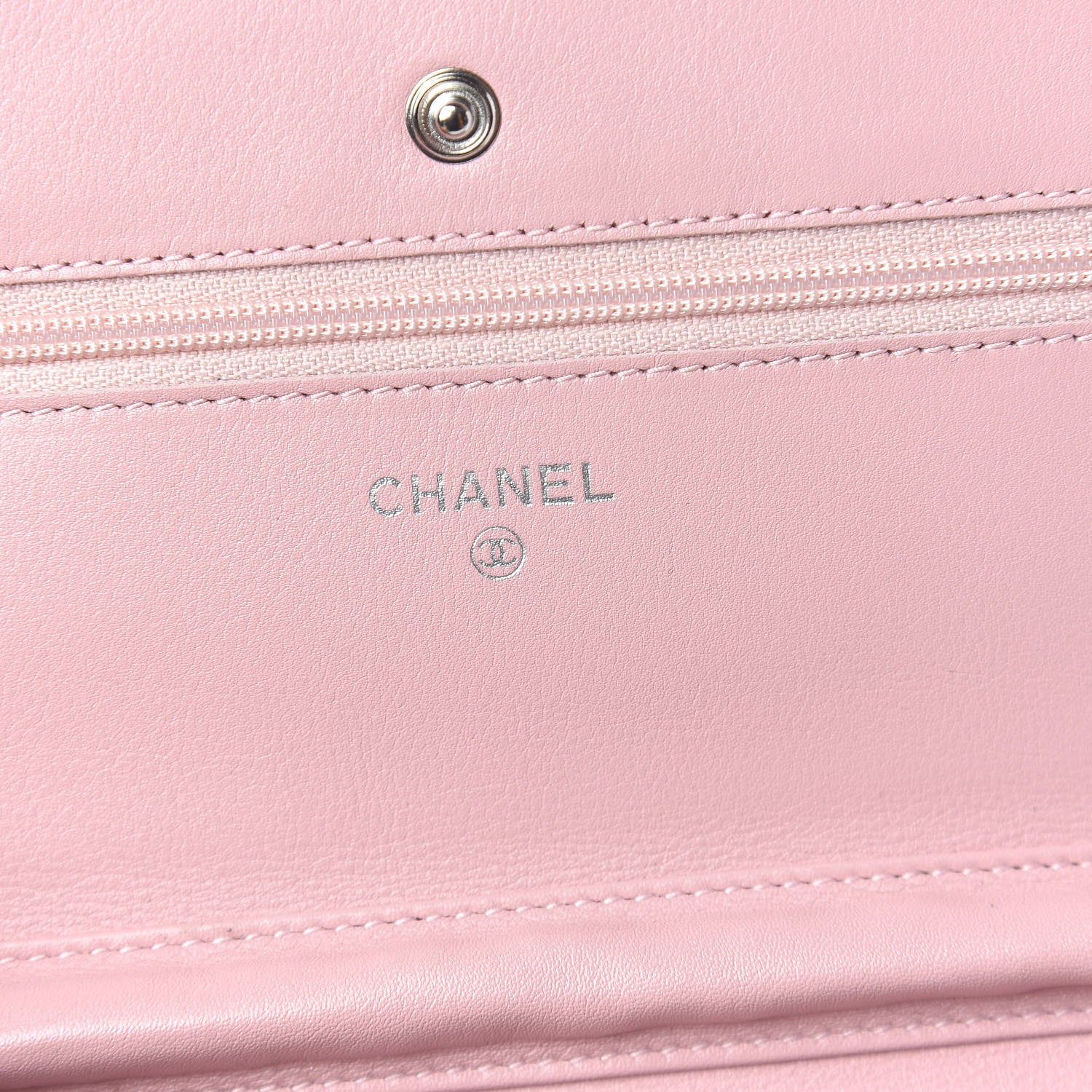 Chanel Caviar Timeless CC Wallet On Chain WOC Pink 8 of 11