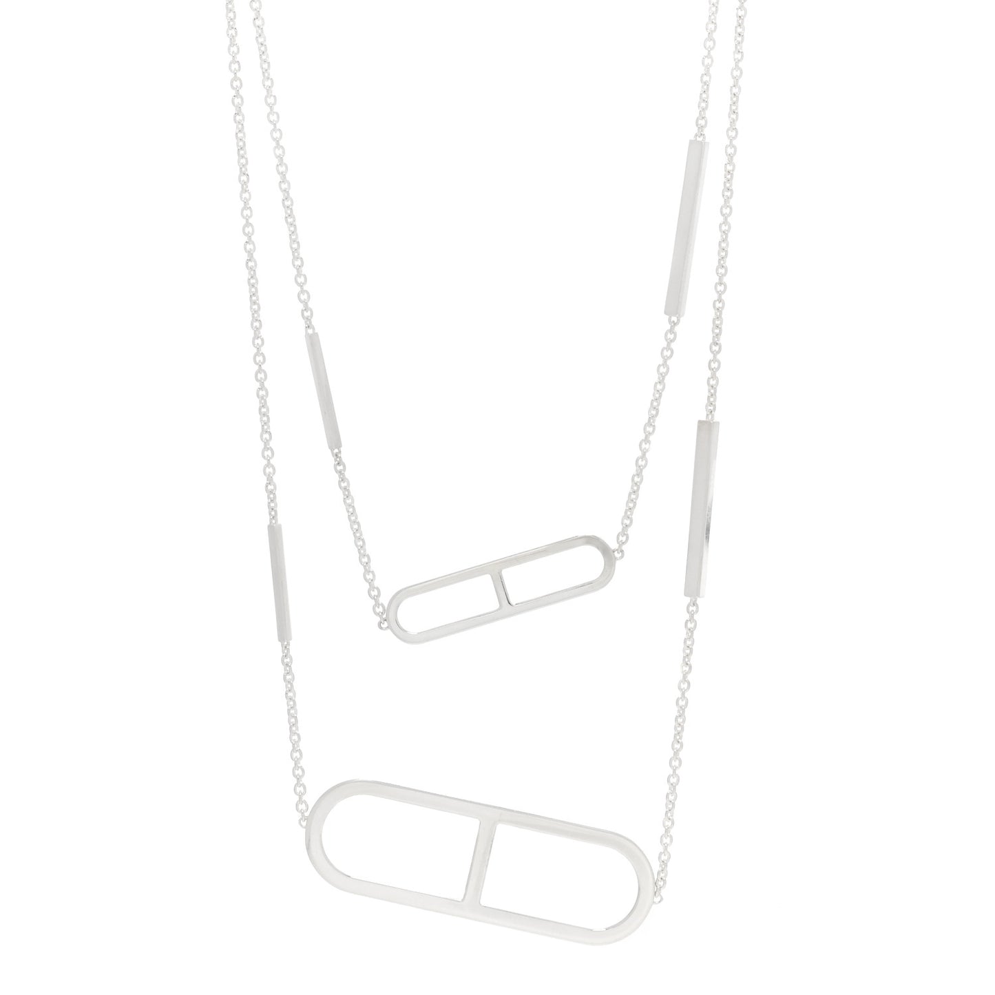 Sterling Silver Ever Chaine d'Ancre Long Necklace 120