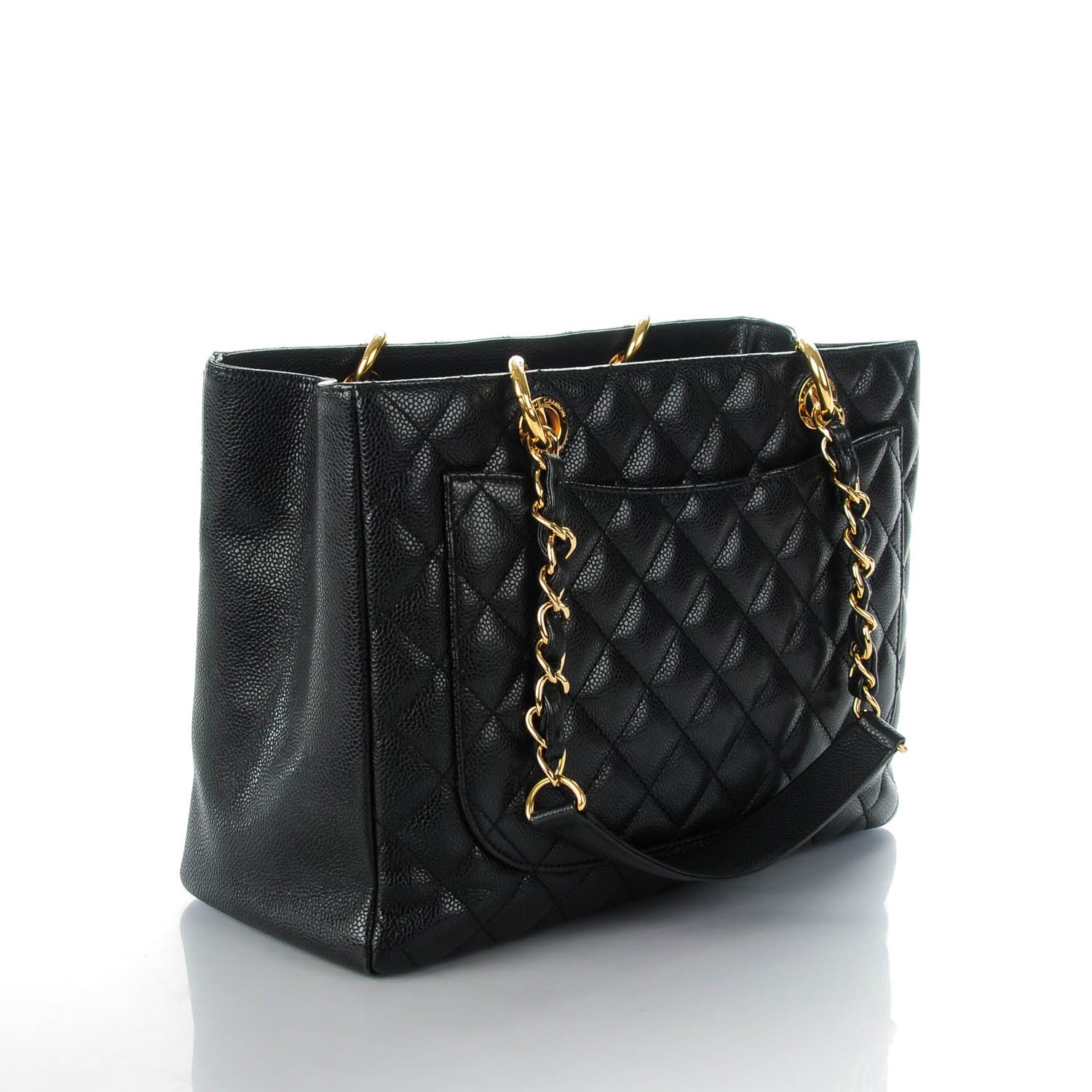 Chanel Caviar Grand Shopping Tote GST Black 3 of 7