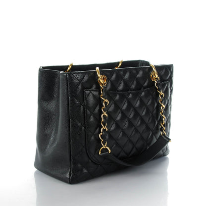 Chanel Caviar Grand Shopping Tote GST Black 3 of 7