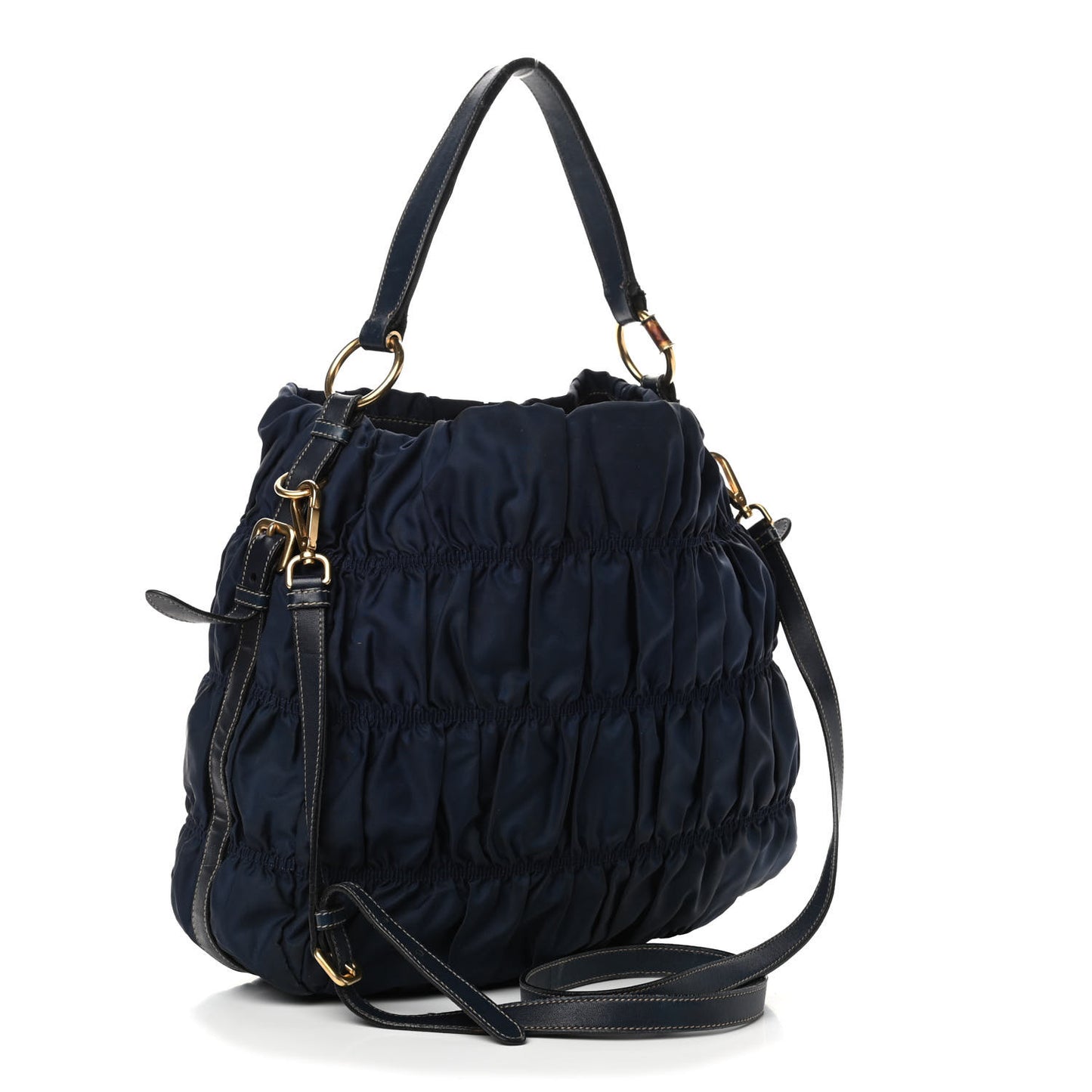 Tessuto Nylon Gaufre Tote Blue