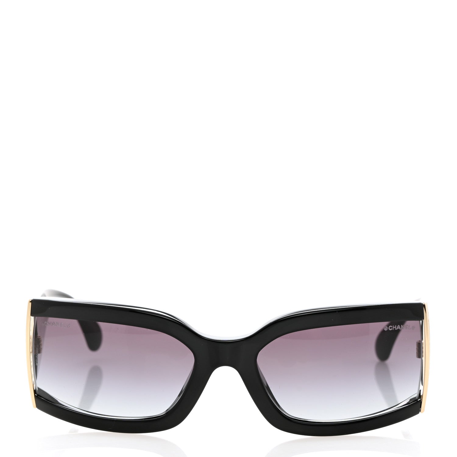 Chanel Acetate Rectangle Sunglasses 71546 Black 2 of 9