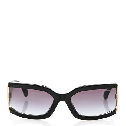 Chanel Acetate Rectangle Sunglasses 71546 Black 2 of 9