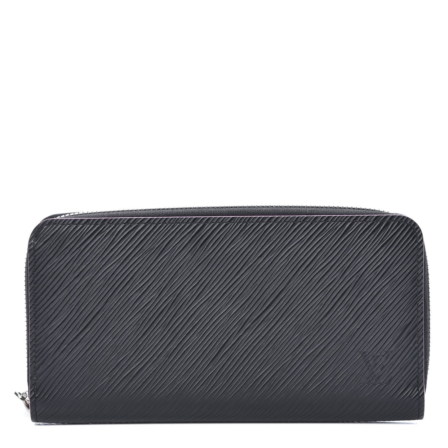Epi Zippy Wallet Black Hot Pink